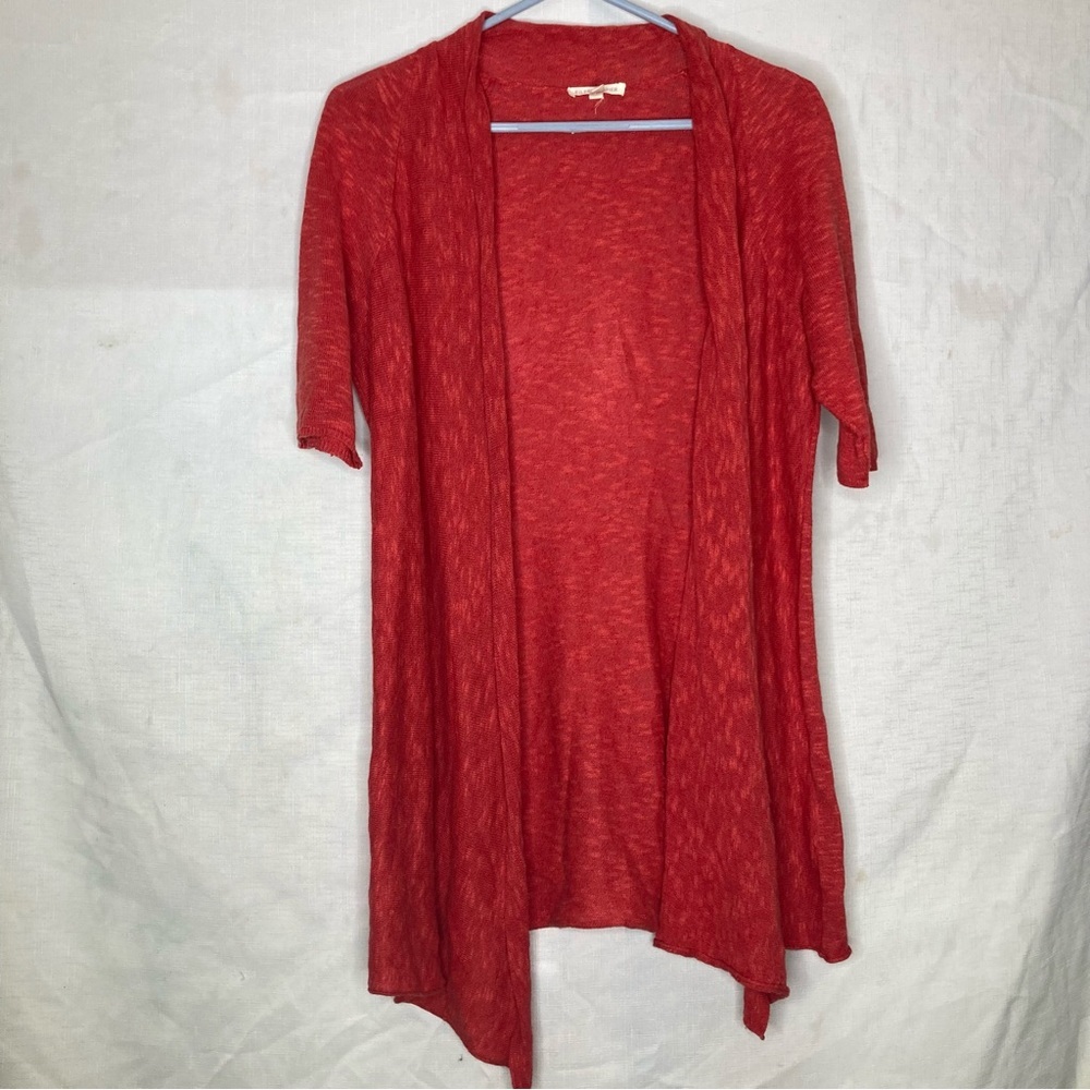 Eileen fisher linen blend short sleeve cardigan
